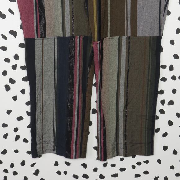 Apiece Apart Striped Boho Cropped Floris Casual Pants - Picture 4 of 11